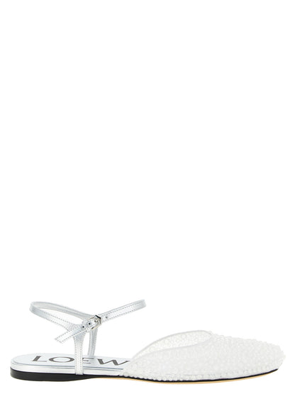Bailarinas Loewe de poliamida blanca