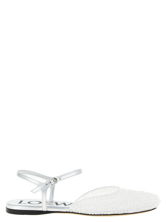 Bailarinas Loewe de poliamida blanca