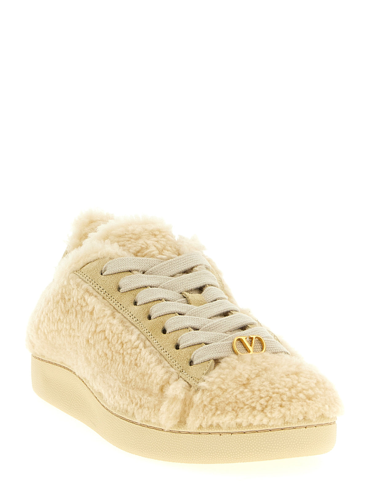 Valentino Garavani Beige Wool Sport Sneakers