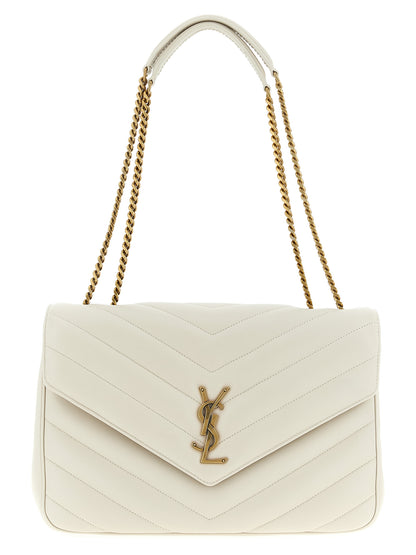 Bolso de hombro Saint Laurent de piel de cordero beige
