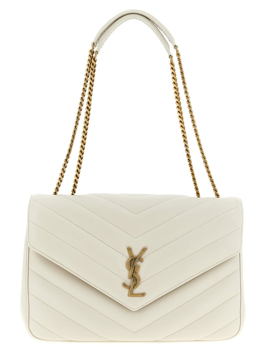Bolso de hombro Saint Laurent de piel de cordero beige