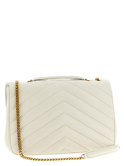 Bolso de hombro Saint Laurent de piel de cordero beige