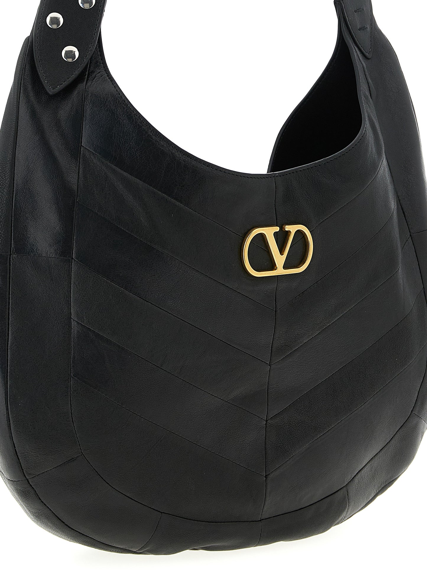 Bolso de hombro Valentino Garavani negro de piel de cordero