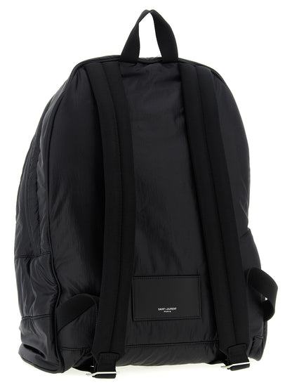 Mochila Saint Laurent de piel de becerro negra