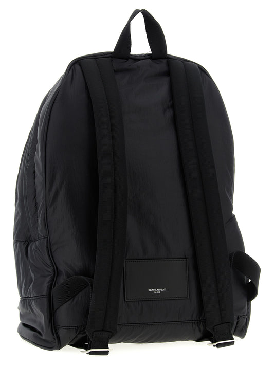 Mochila Saint Laurent de piel de becerro negra