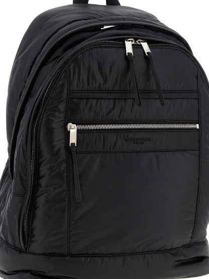 Mochila Saint Laurent de piel de becerro negra