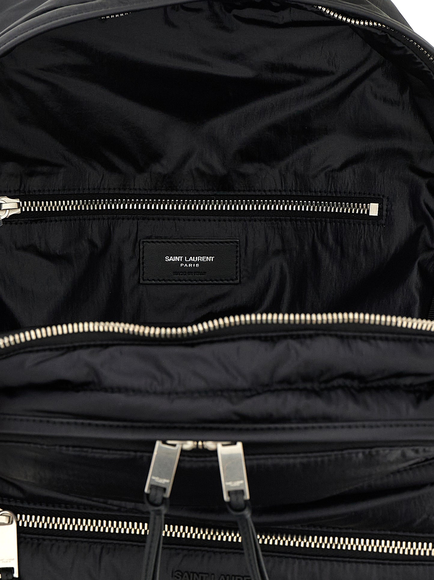 Mochila Saint Laurent de piel de becerro negra