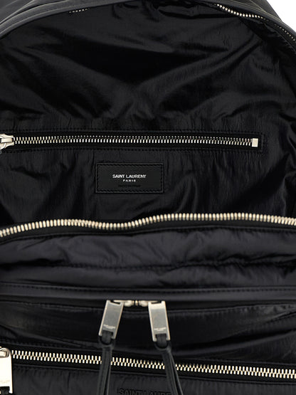 Mochila Saint Laurent de piel de becerro negra