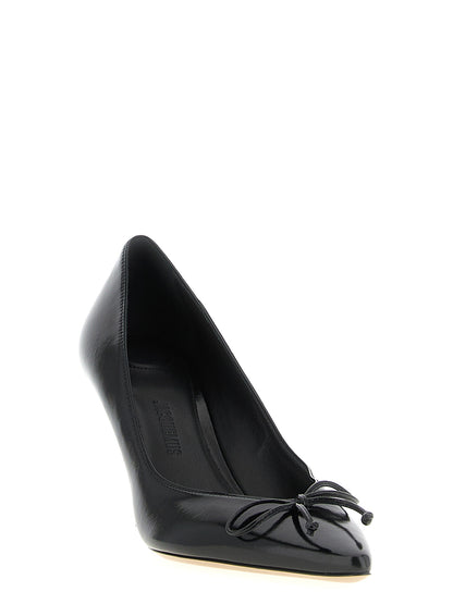 Zapatos de tacón Jacquemus de piel de vaca negra