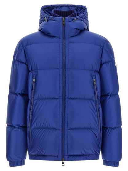 Chaqueta Moncler de poliamida azul de largo completo