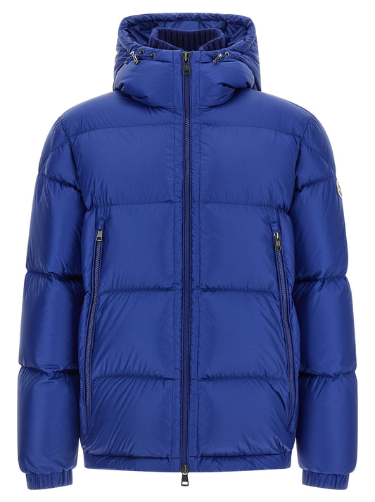 Chaqueta Moncler de poliamida azul de largo completo