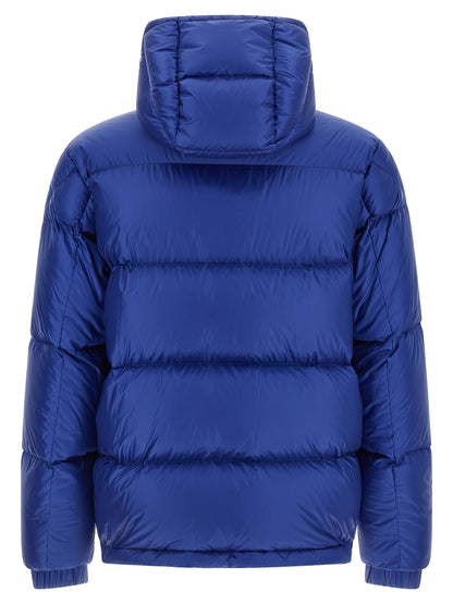 Chaqueta Moncler de poliamida azul de largo completo