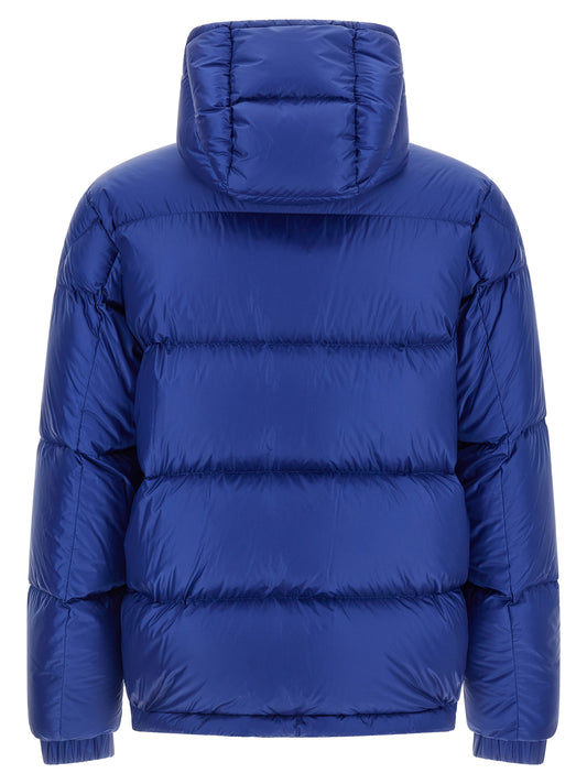 Chaqueta Moncler de poliamida azul de largo completo