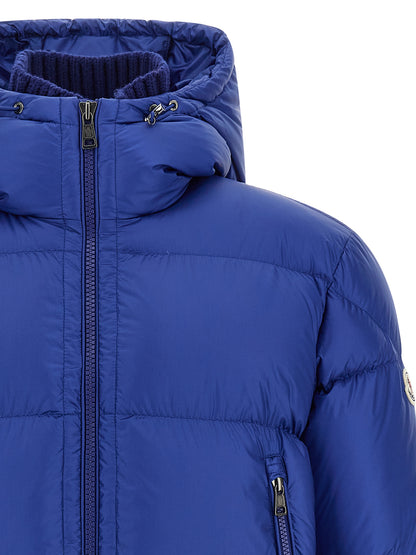 Chaqueta Moncler de poliamida azul de largo completo