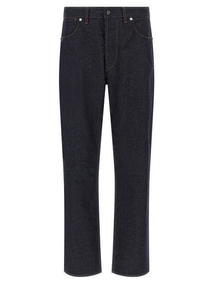 Jean droit Stone Island en coton bleu