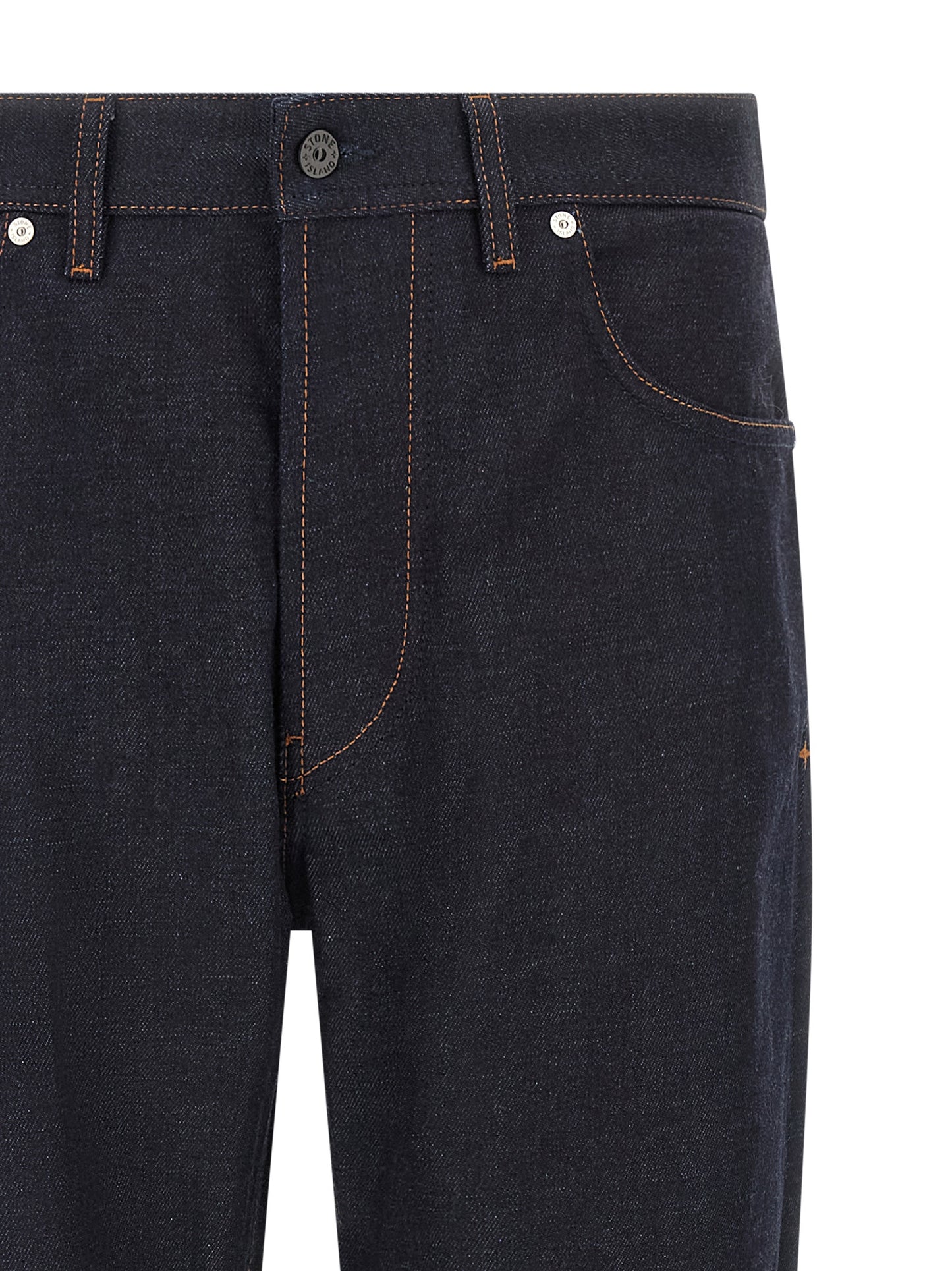 Jean droit Stone Island en coton bleu