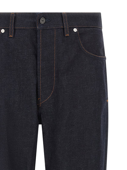 Jean droit Stone Island en coton bleu