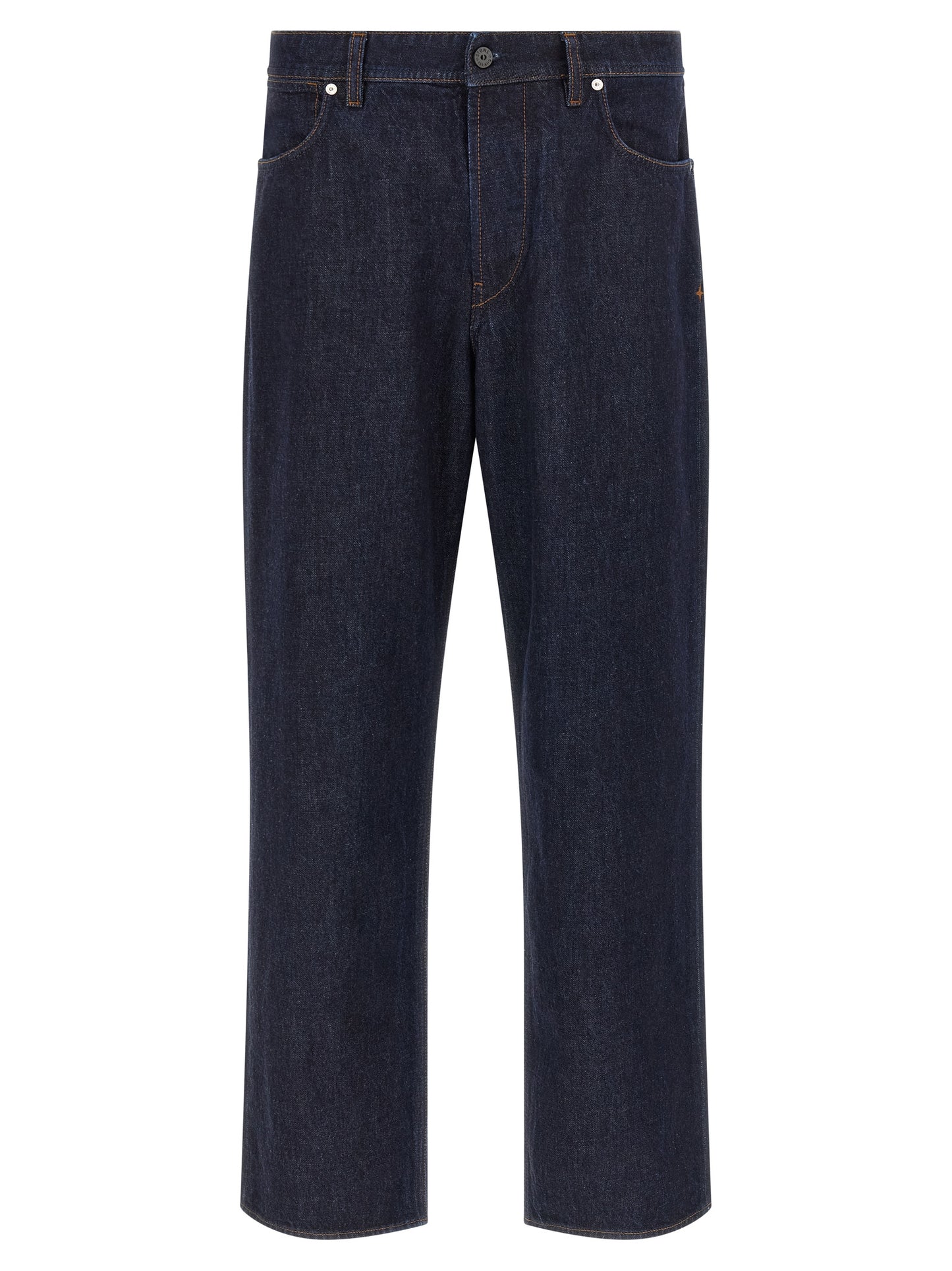 Jean droit Stone Island en coton bleu
