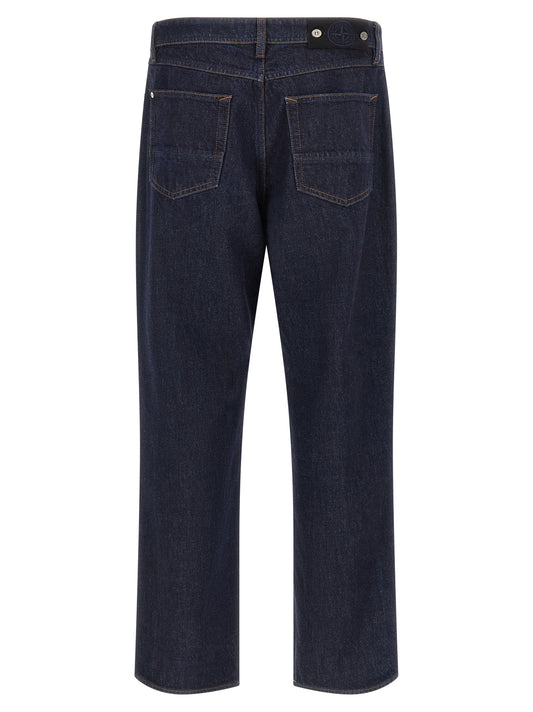 Vaqueros rectos Stone Island de algodón azul