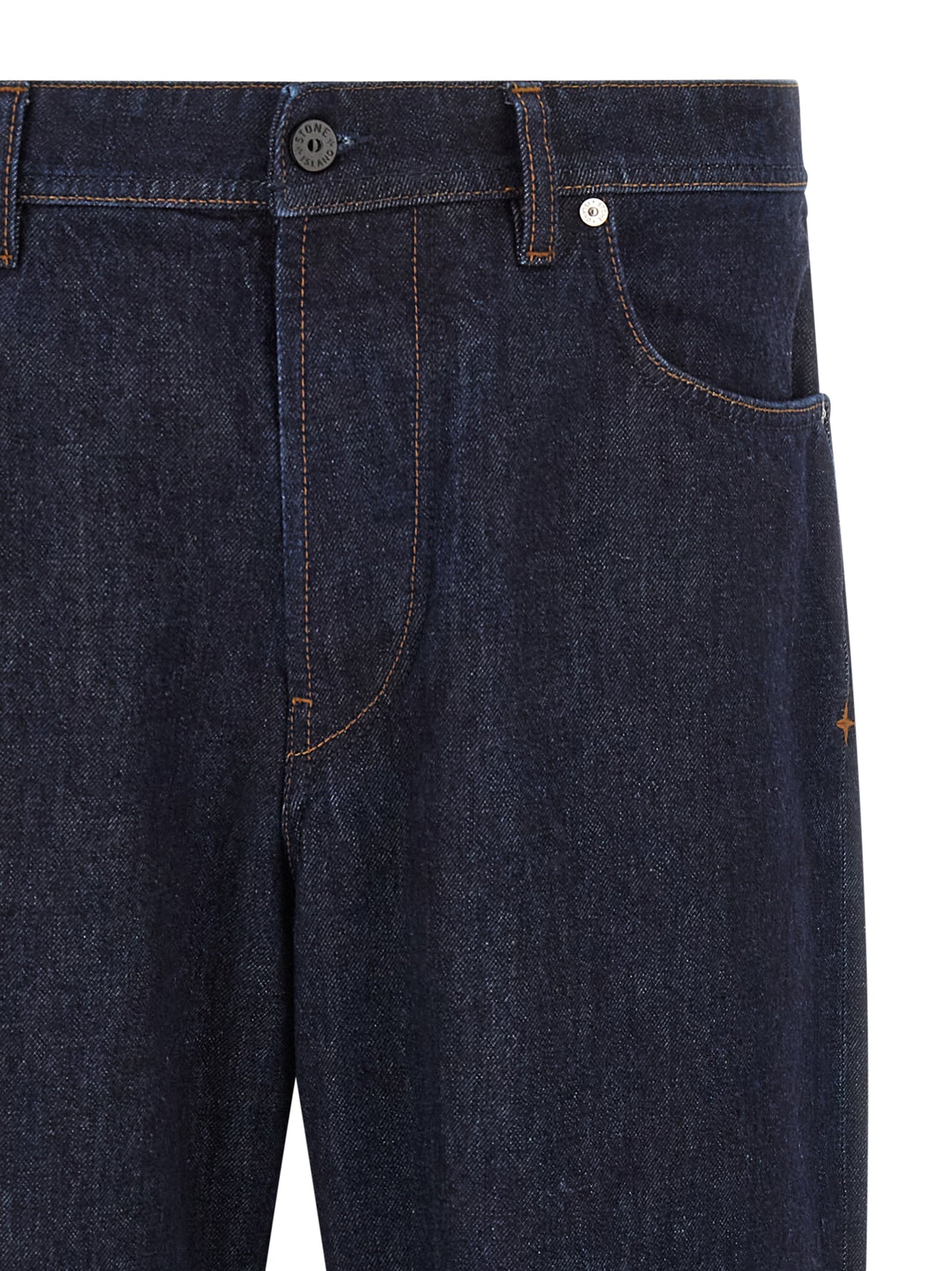 Jean droit Stone Island en coton bleu