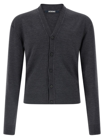 Cardigan en laine mérinos Jacquemus à boutonnage avant