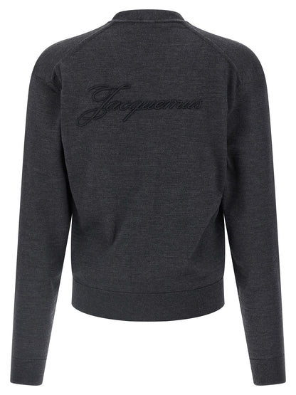 Cardigan en laine mérinos Jacquemus à boutonnage avant