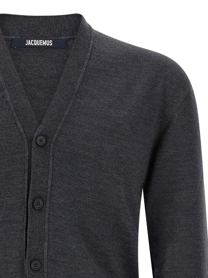 Cardigan en laine mérinos Jacquemus à boutonnage avant