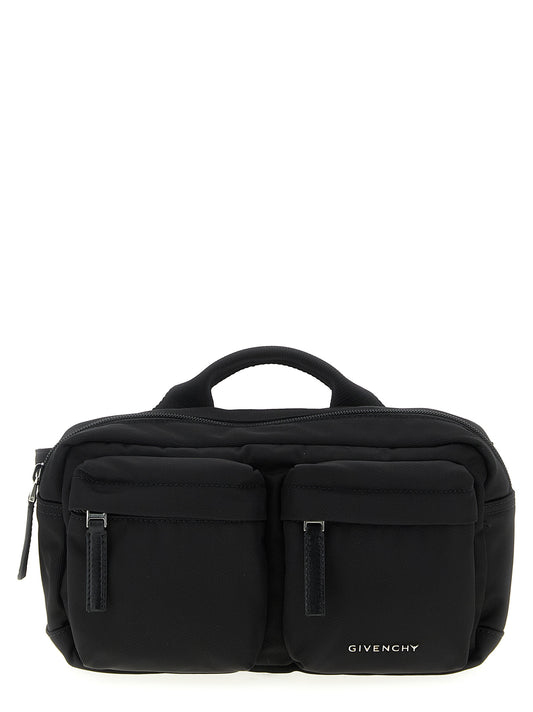 Bolso cruzado de poliamida negra Givenchy
