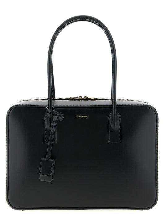 Bolso de hombro Saint Laurent de piel de becerro negra