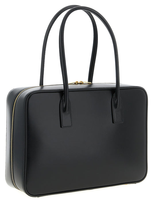 Bolso de hombro Saint Laurent de piel de becerro negra