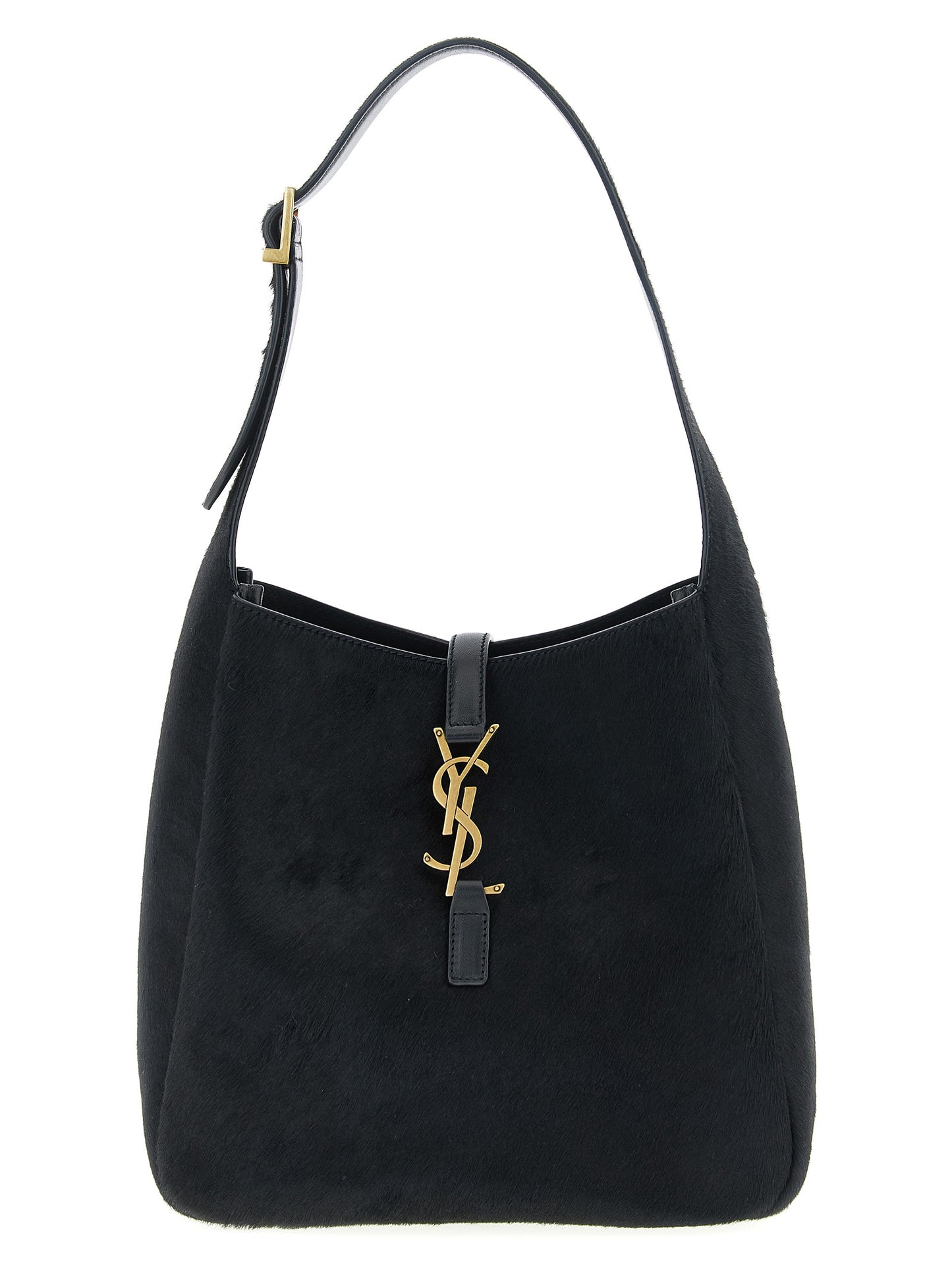 Sac porté épaule Saint Laurent en cuir de veau noir