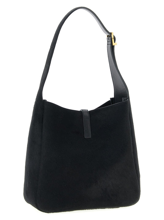 Bolso de hombro Saint Laurent de piel de becerro negra