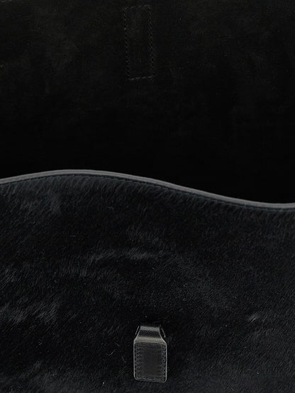 Sac porté épaule Saint Laurent en cuir de veau noir