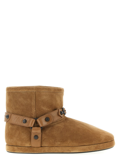 Balenciaga Botas Tobilleras De Piel De Becerro Beige