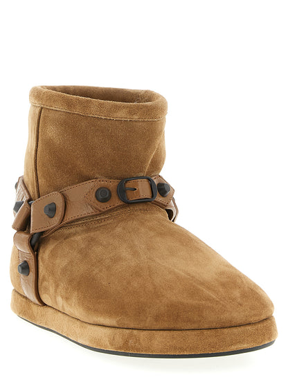 Balenciaga Botas Tobilleras De Piel De Becerro Beige