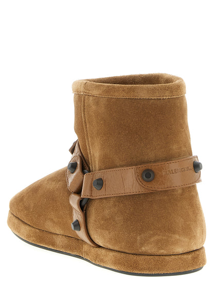 Balenciaga Botas Tobilleras De Piel De Becerro Beige