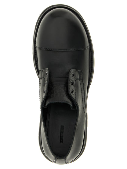 Balenciaga Black Bull Leather Derby Truck Slip-On Loafers