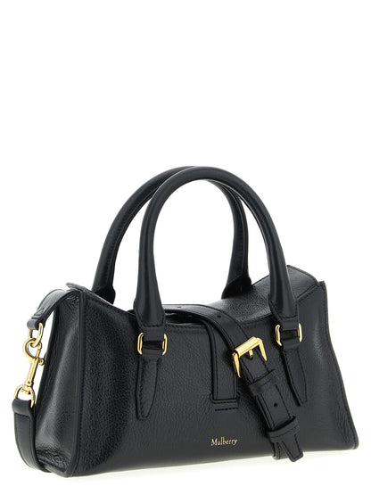 Sac à main en cuir de veau noir Mulberry