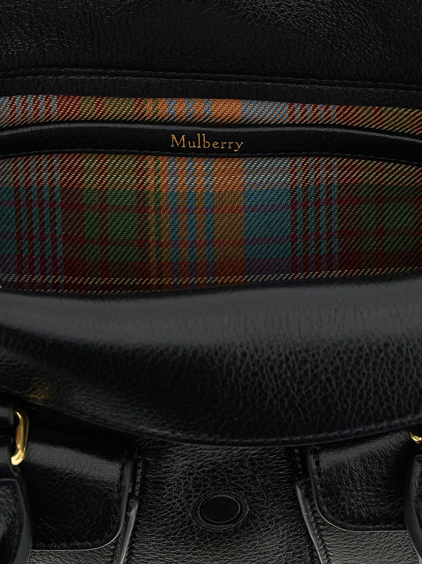 Sac à main en cuir de veau noir Mulberry