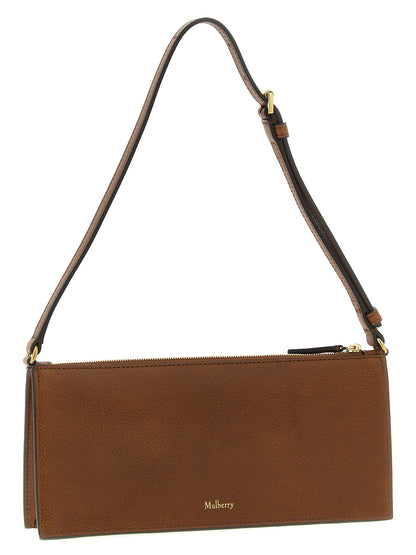 Bolso al hombro Mulberry de piel de becerro marrón