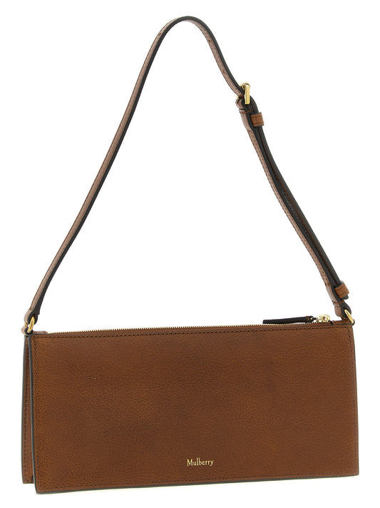 Bolso al hombro Mulberry de piel de becerro marrón