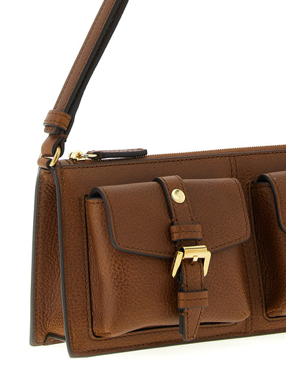 Bolso al hombro Mulberry de piel de becerro marrón