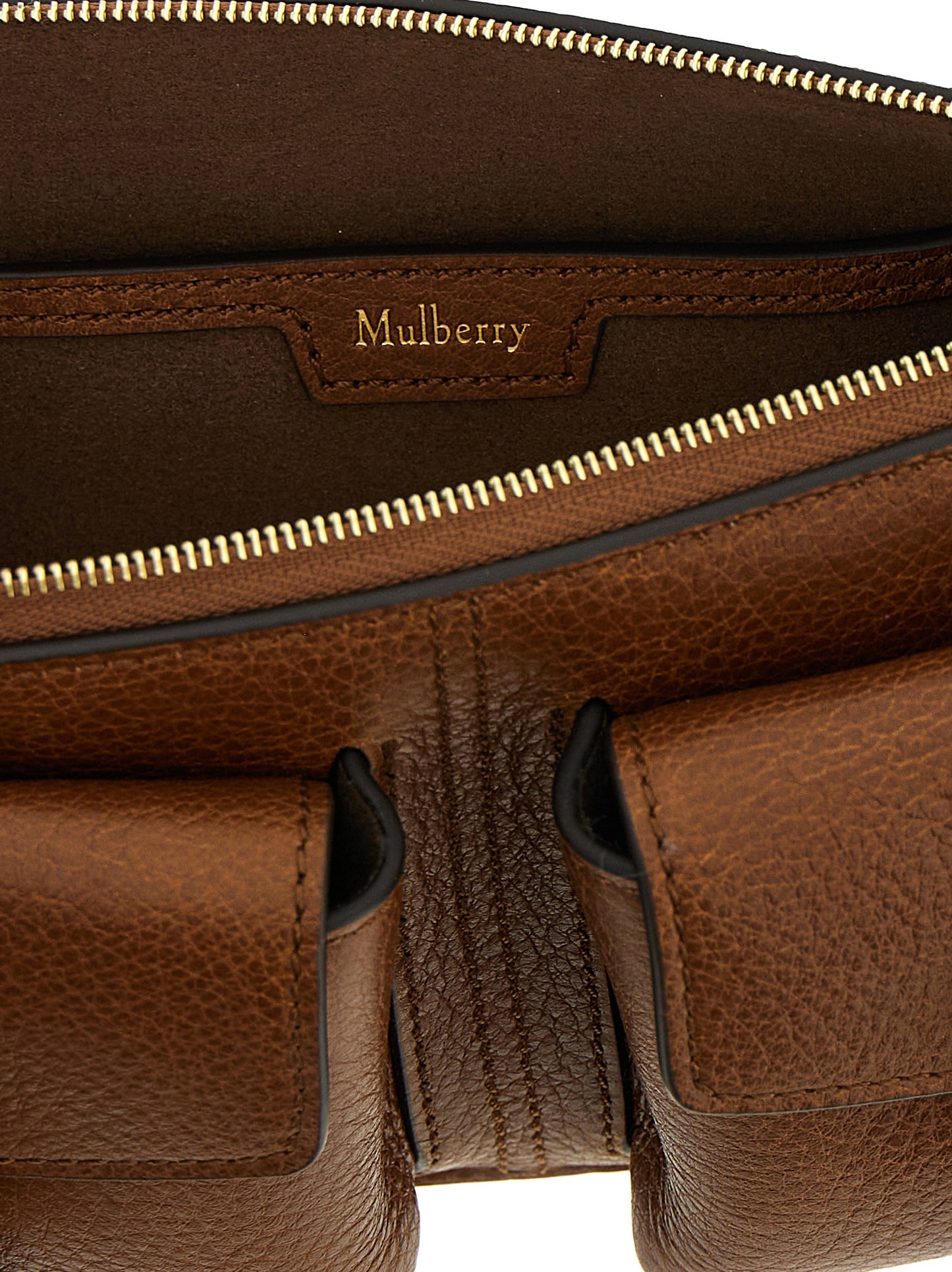 Bolso al hombro Mulberry de piel de becerro marrón