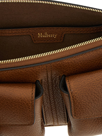 Bolso al hombro Mulberry de piel de becerro marrón