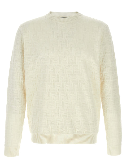 Cárdigan de algodón blanco Fendi
