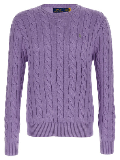 Cárdigan morado de algodón Polo Ralph Lauren