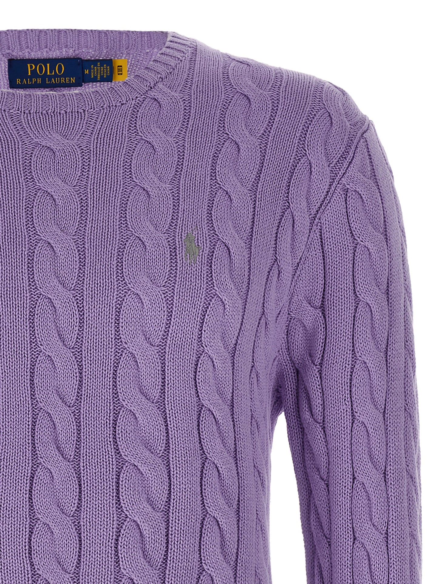 Cárdigan morado de algodón Polo Ralph Lauren