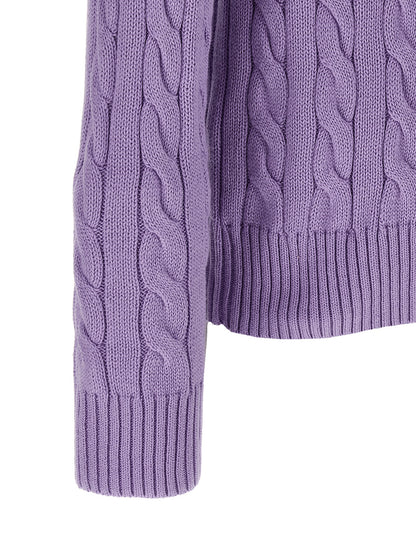Cárdigan morado de algodón Polo Ralph Lauren