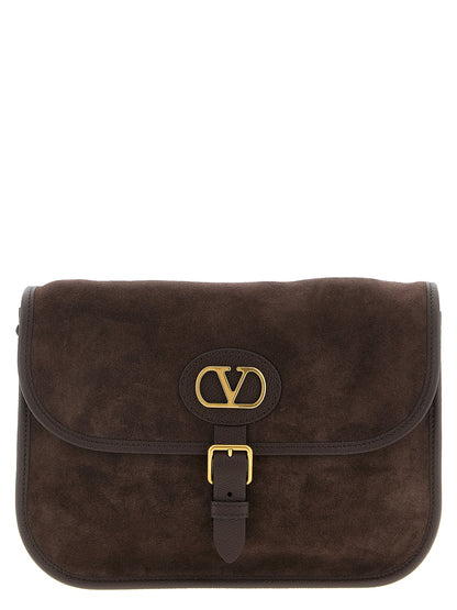 Valentino Garavani Antibes Brown Cowhide Leather Shoulder Bag