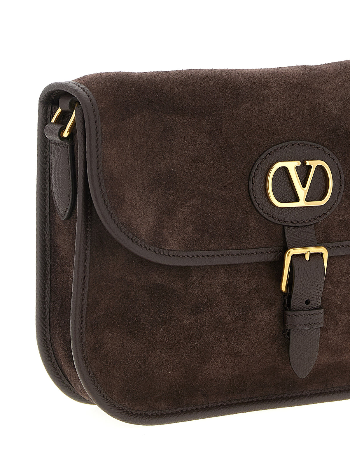 Valentino Garavani Antibes Brown Cowhide Leather Shoulder Bag